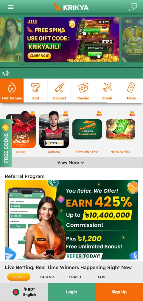 Krikya Casino mobile access and browser play analysis for India