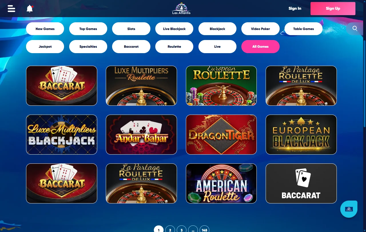 Las Atlantis Casino bonuses and welcome offer details
