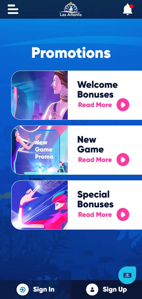 Las Atlantis Casino deposits withdrawals and payment options