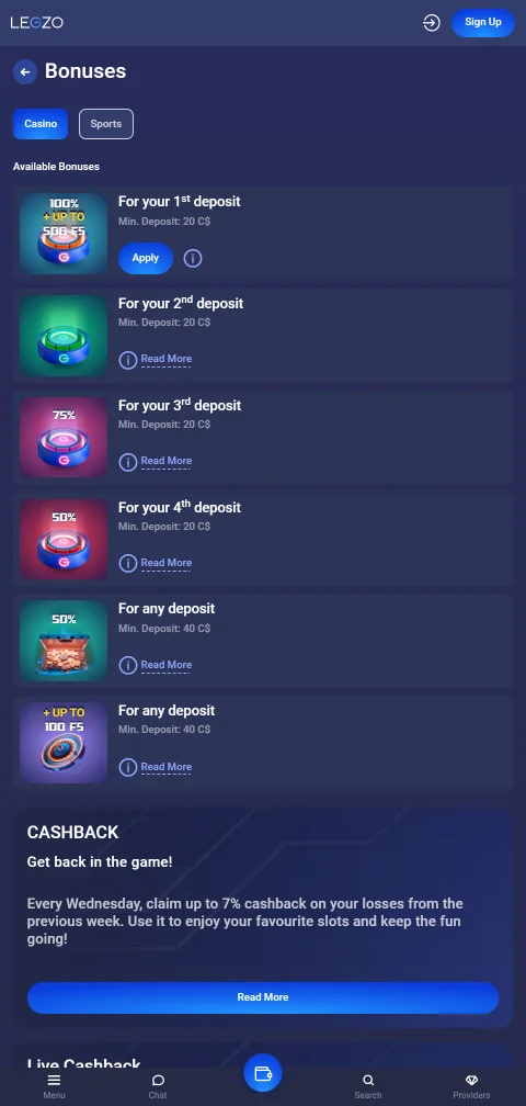 Legzo Casino security, licence and player protection overview
