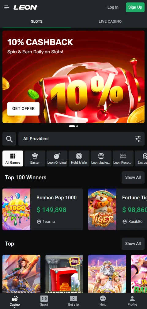 Leon Casino deposit and withdrawal methods for India