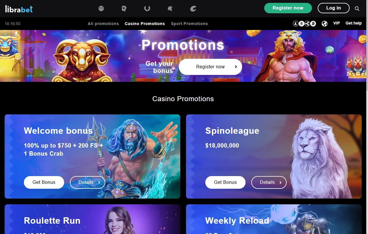 LibraBet Casino games overview covering slots, live tables and providers