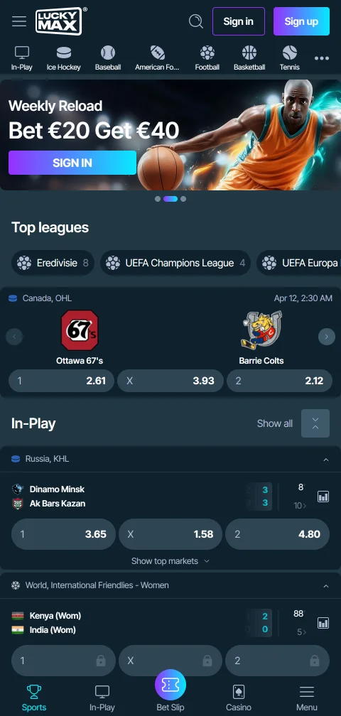 Lucky Max Casino mobile play on smartphone with browser access