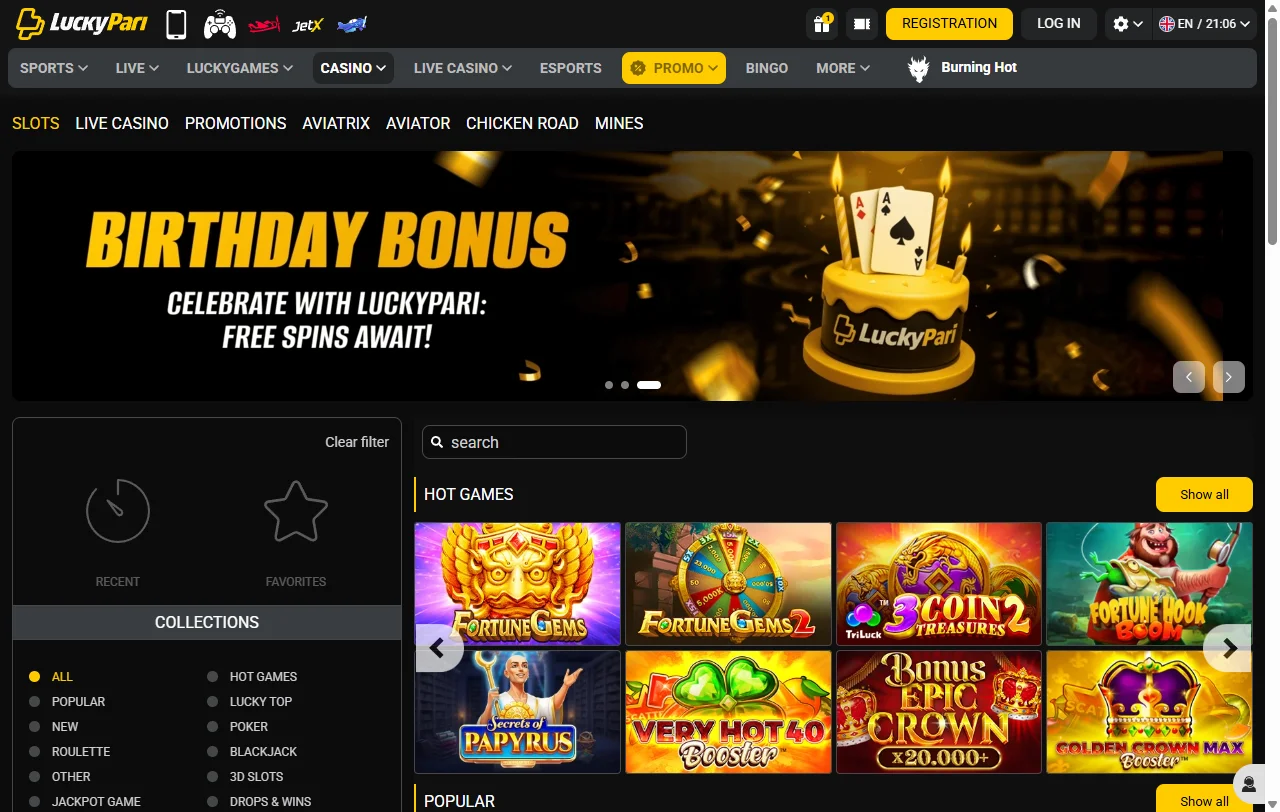 LuckyPari Casino review highlighting games, payments and overall platform structure