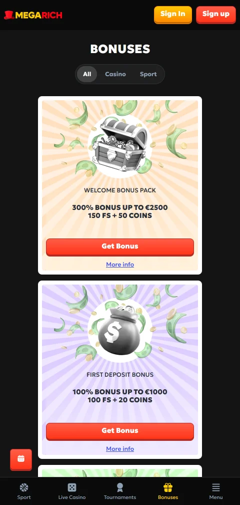 Megarich Casino security, licence and player protection overview