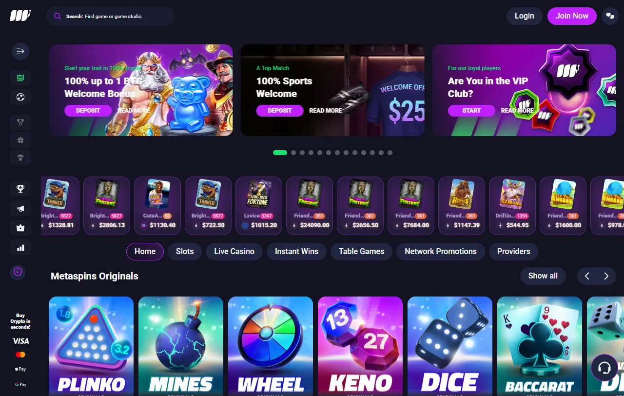 Metaspins Casino bonus terms and promotion structure explained