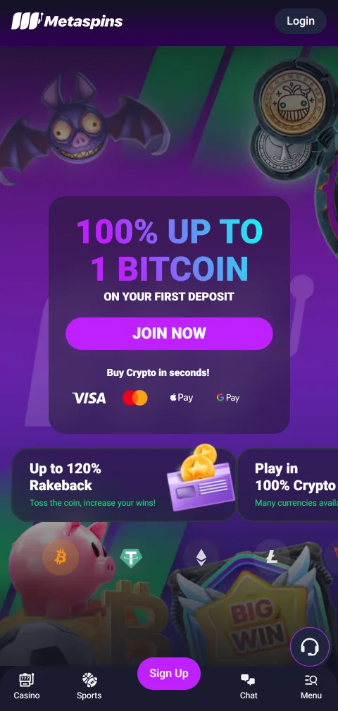 Metaspins Casino mobile access and browser play for India users