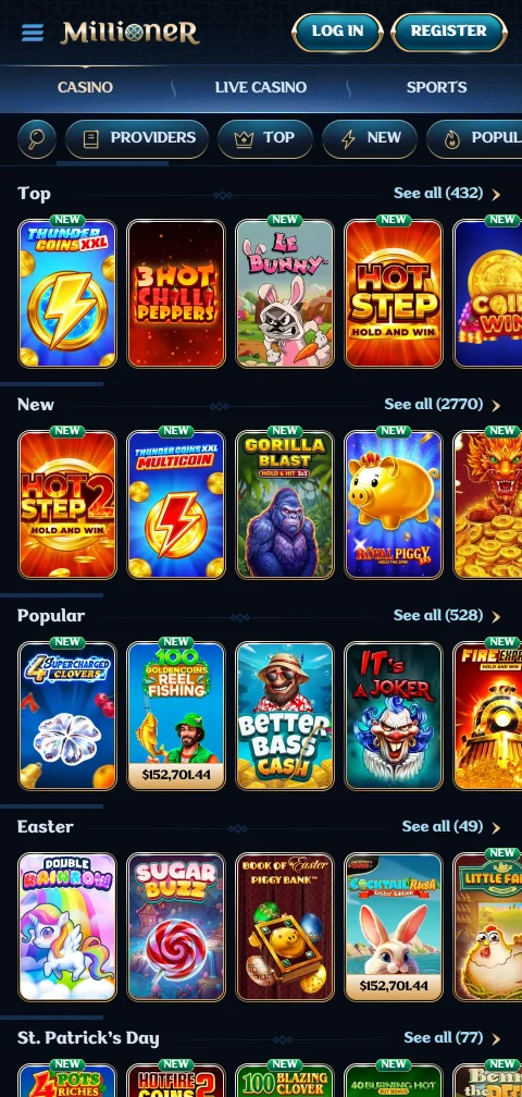 Millioner Casino deposits, withdrawals, and payment method overview in INR