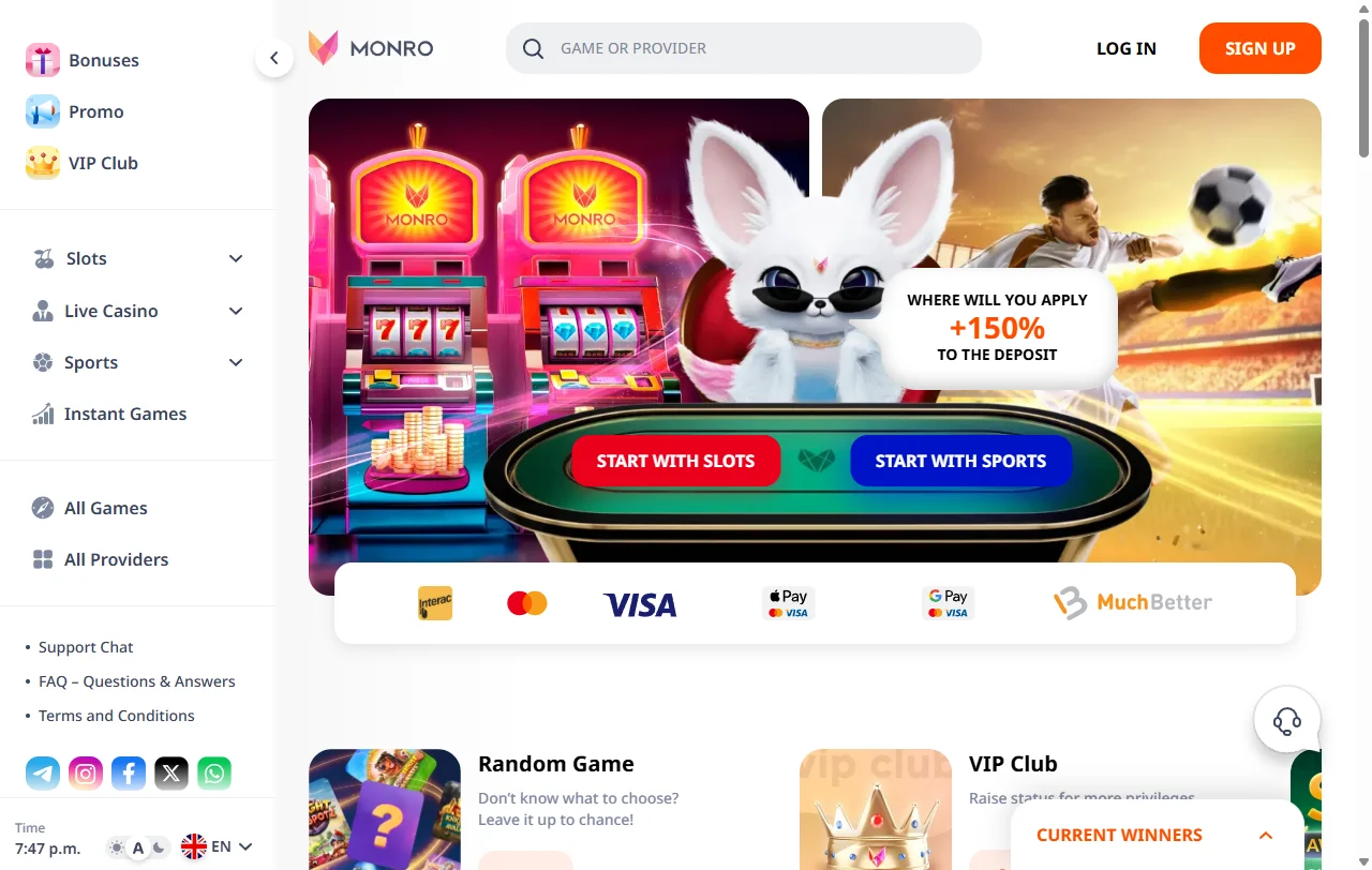 Monro Casino overview and platform analysis for India players