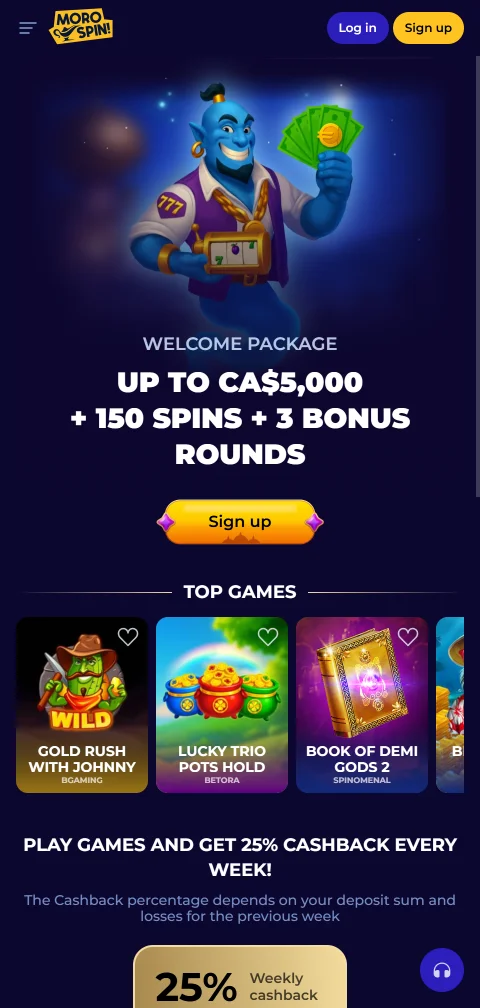 Morospin Casino mobile gaming access for smartphones and tablets