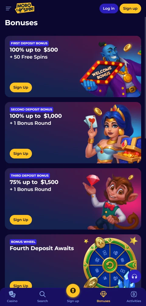 Morospin Casino deposits withdrawals and payment options for India