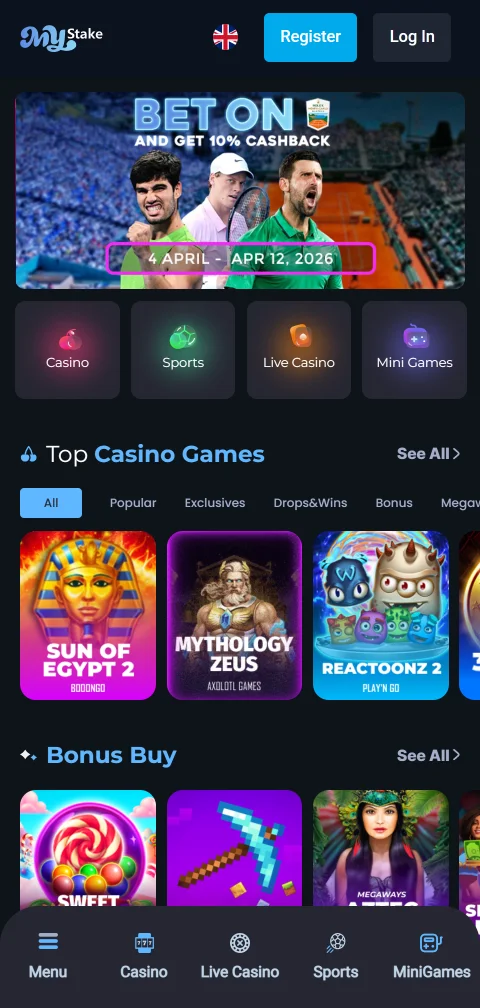 MyStake Casino mobile gaming access across phones and browsers