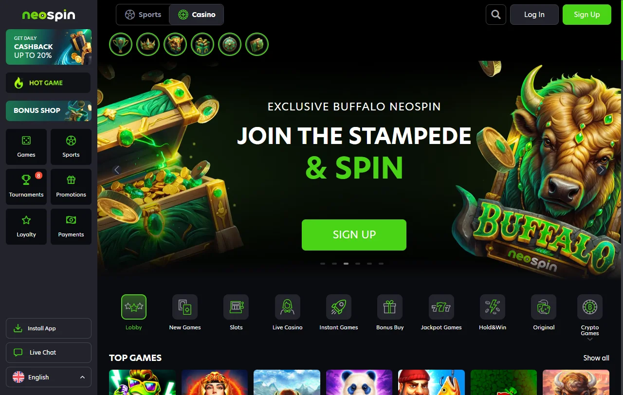 Neospin Casino overview for India players with review context