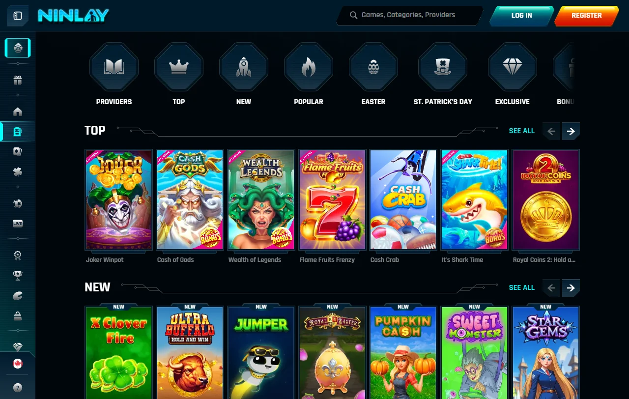 Ninlay Casino bonus structure with welcome offer and wagering terms