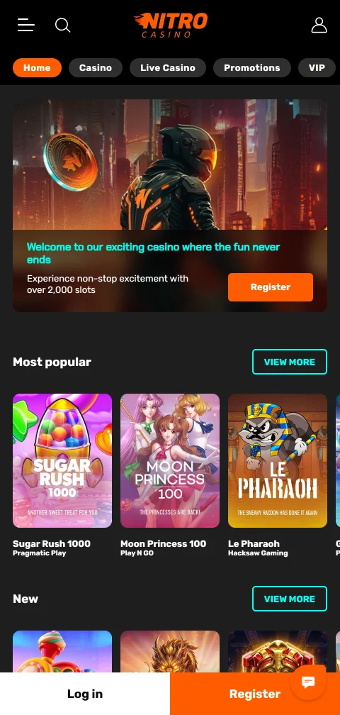 Nitro Casino mobile access and browser gameplay on phones