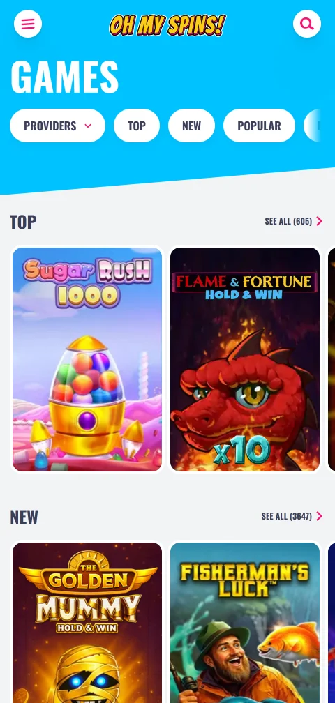 Oh My Spins Casino deposits withdrawals and payment options