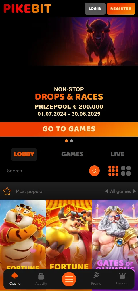 Pikebit Casino mobile access for smartphone players in India