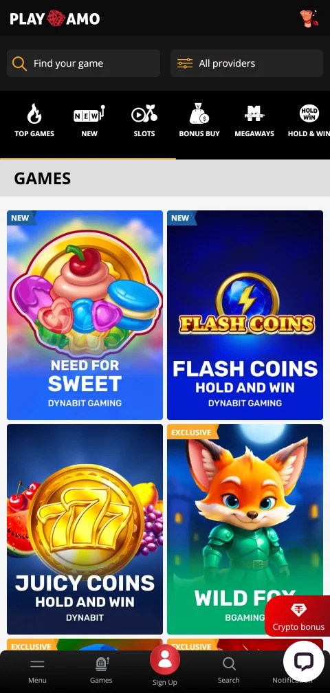 PlayAmo Casino mobile experience for smartphone users and browser play