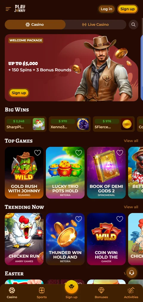 PlayJonny Casino mobile access and smartphone compatibility