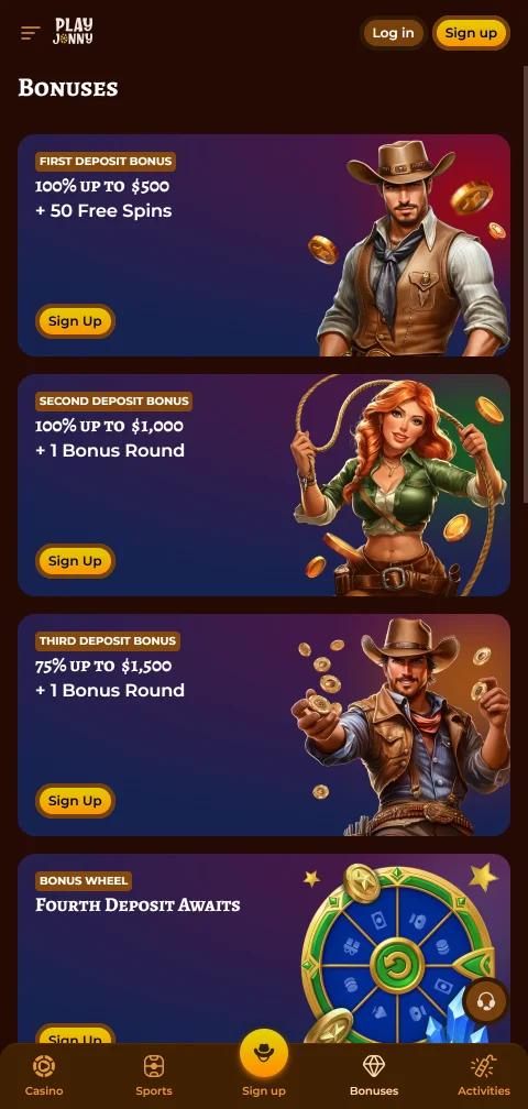 PlayJonny Casino deposits withdrawals and payment methods