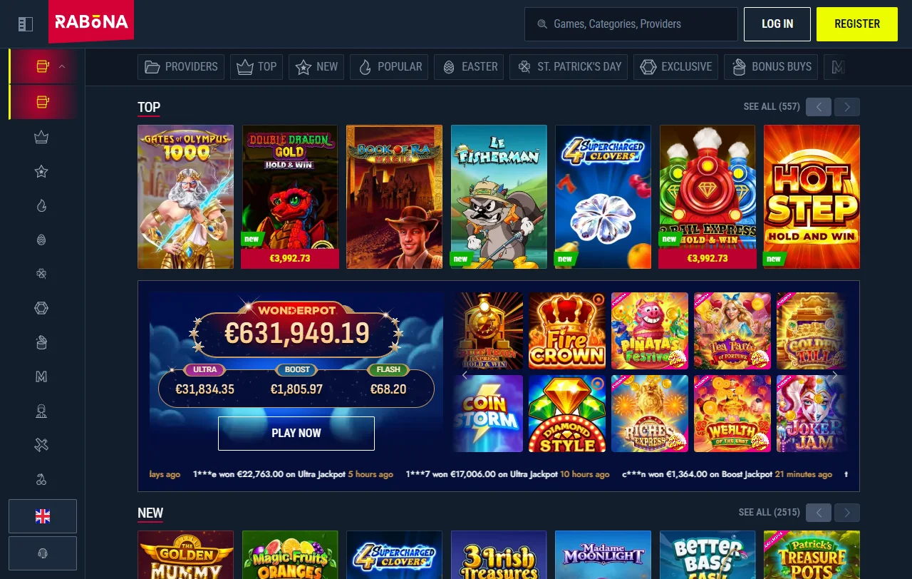 Rabona Casino welcome bonus terms and promotion structure