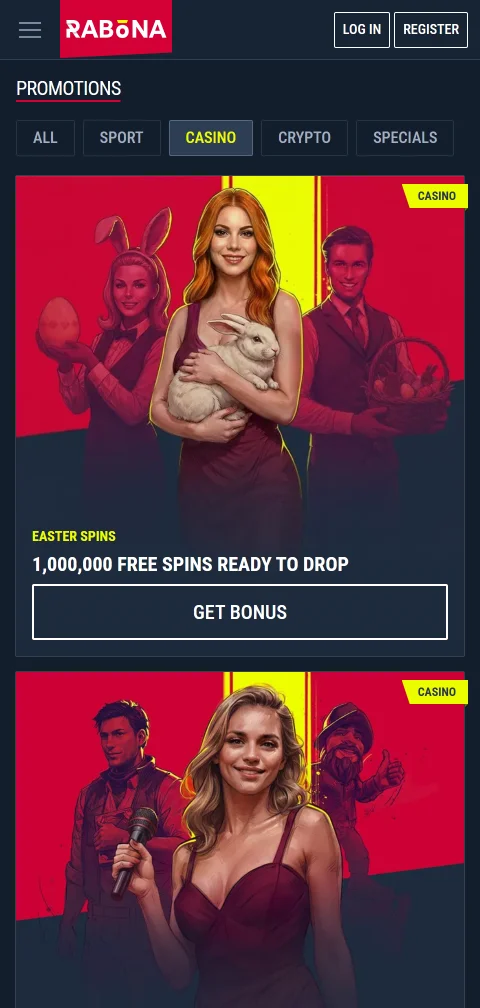 Rabona Casino deposits withdrawals and payment method overview