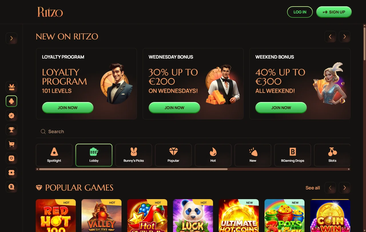 Ritzo Casino overview for India players and platform analysis