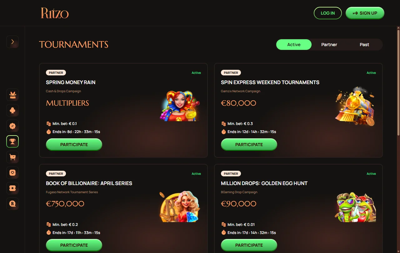 Ritzo Casino game library and provider coverage summary