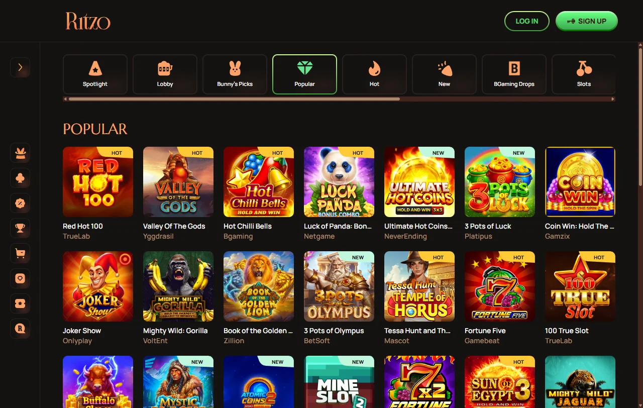 Ritzo Casino bonus structure and promotion analysis