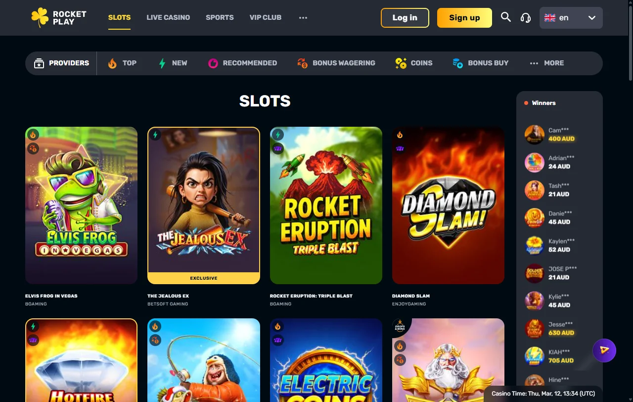 RocketPlay Casino slots and live tables overview for Indian players
