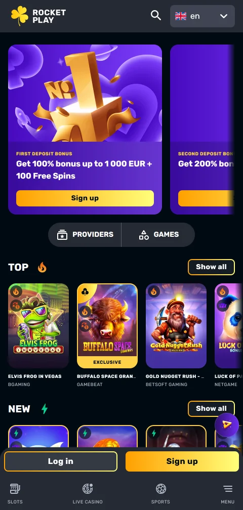 RocketPlay Casino mobile play experience for smartphones and tablets