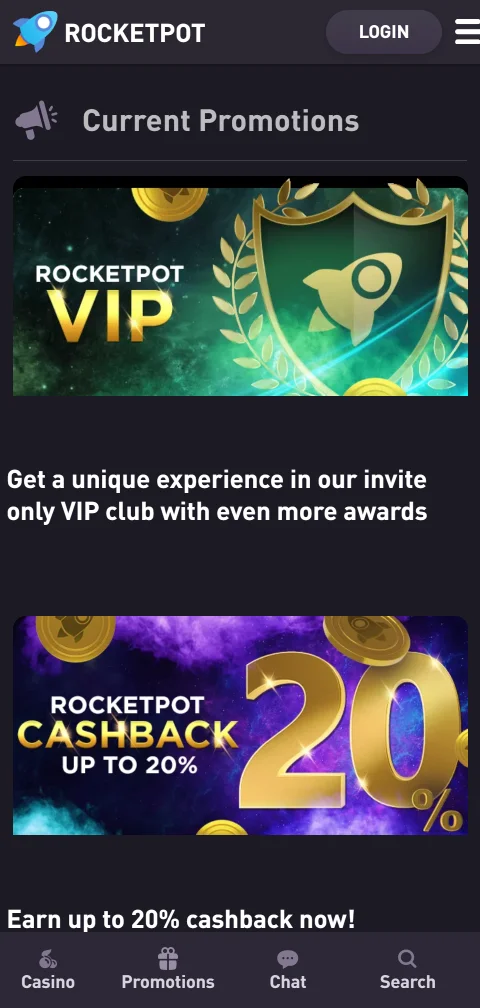 RocketPot Casino licence security and player protection details