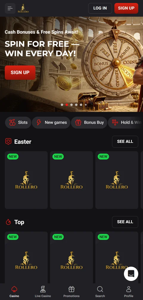 Rollero Casino mobile gaming experience for smartphone users in India