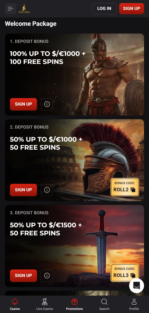 Rollero Casino banking options for deposits and withdrawals