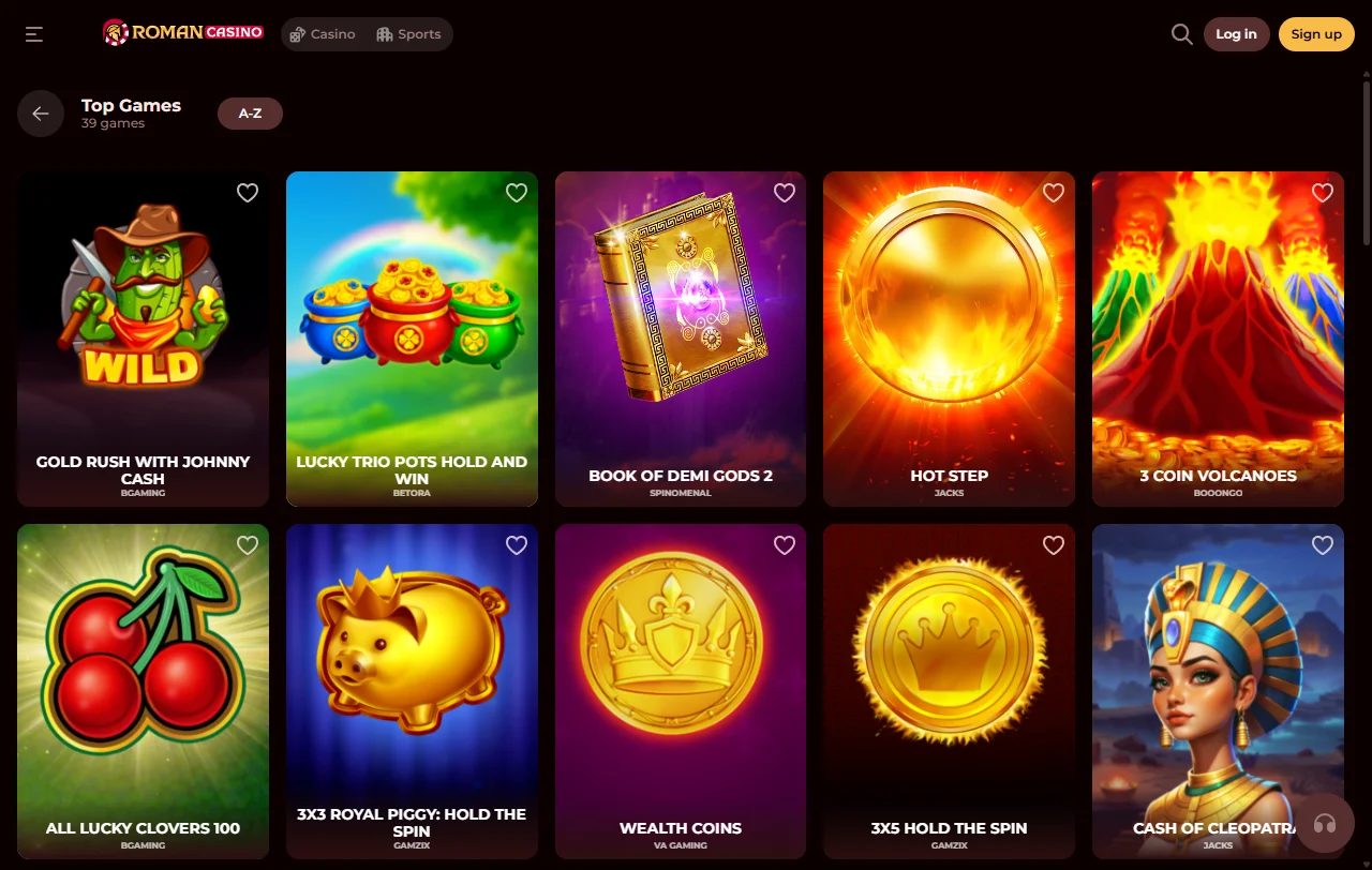 Roman Casino bonuses and offers summary for new players