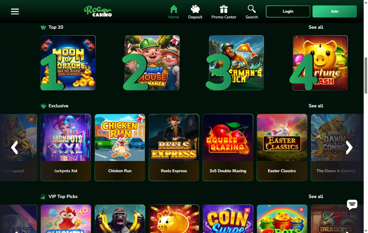 Roo Casino bonus structure and promotional terms for new players