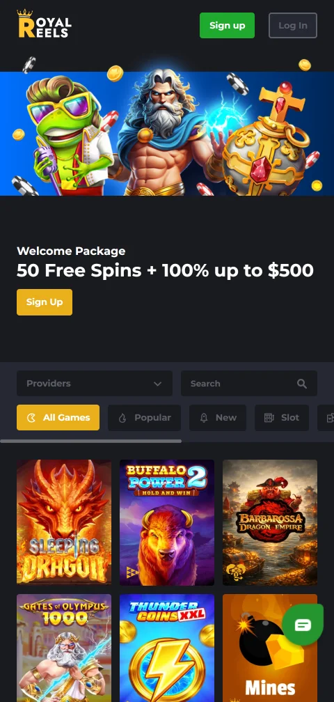 Royal Reels Casino mobile play with browser access on smartphones