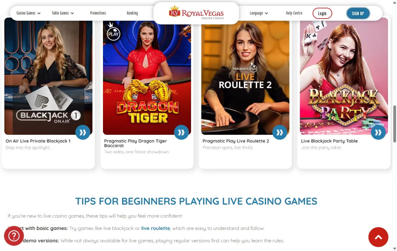 Royal Vegas Casino bonuses, offers and welcome package details