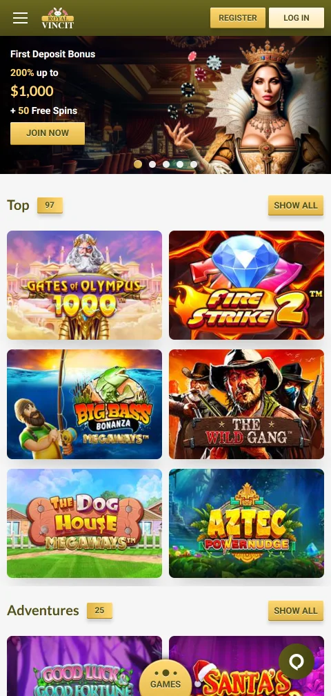 Royal Vincit Casino mobile access for smartphone play in India