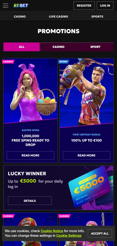 RT Bet Casino licence, security and player safety