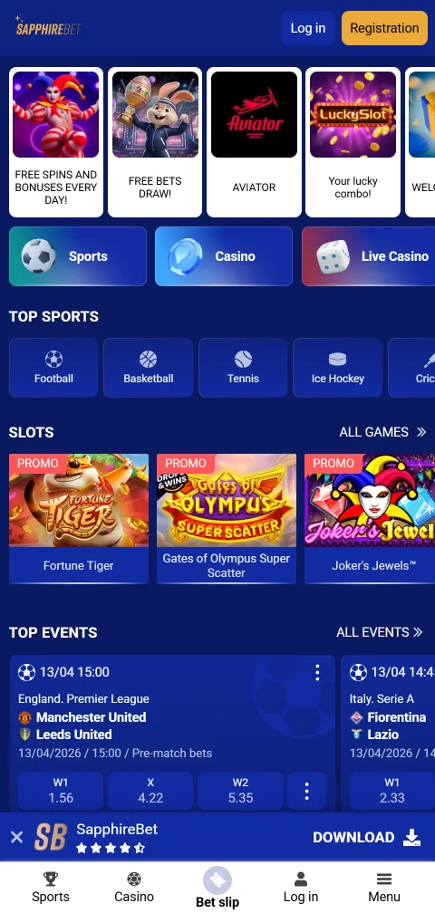 SapphireBet Casino mobile access with browser-friendly gaming for smartphones