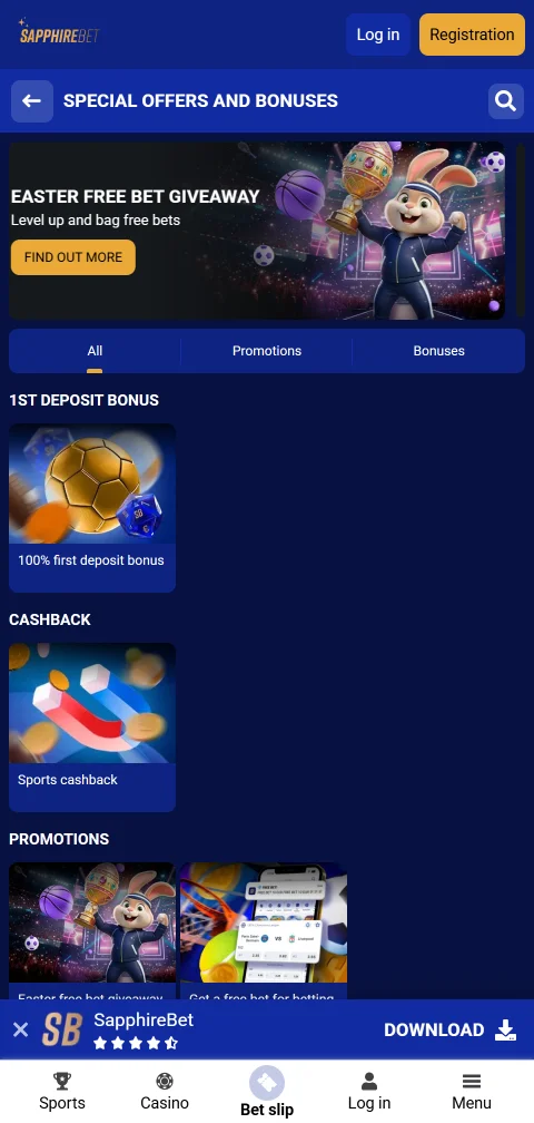 SapphireBet Casino payment options with deposits and withdrawals overview