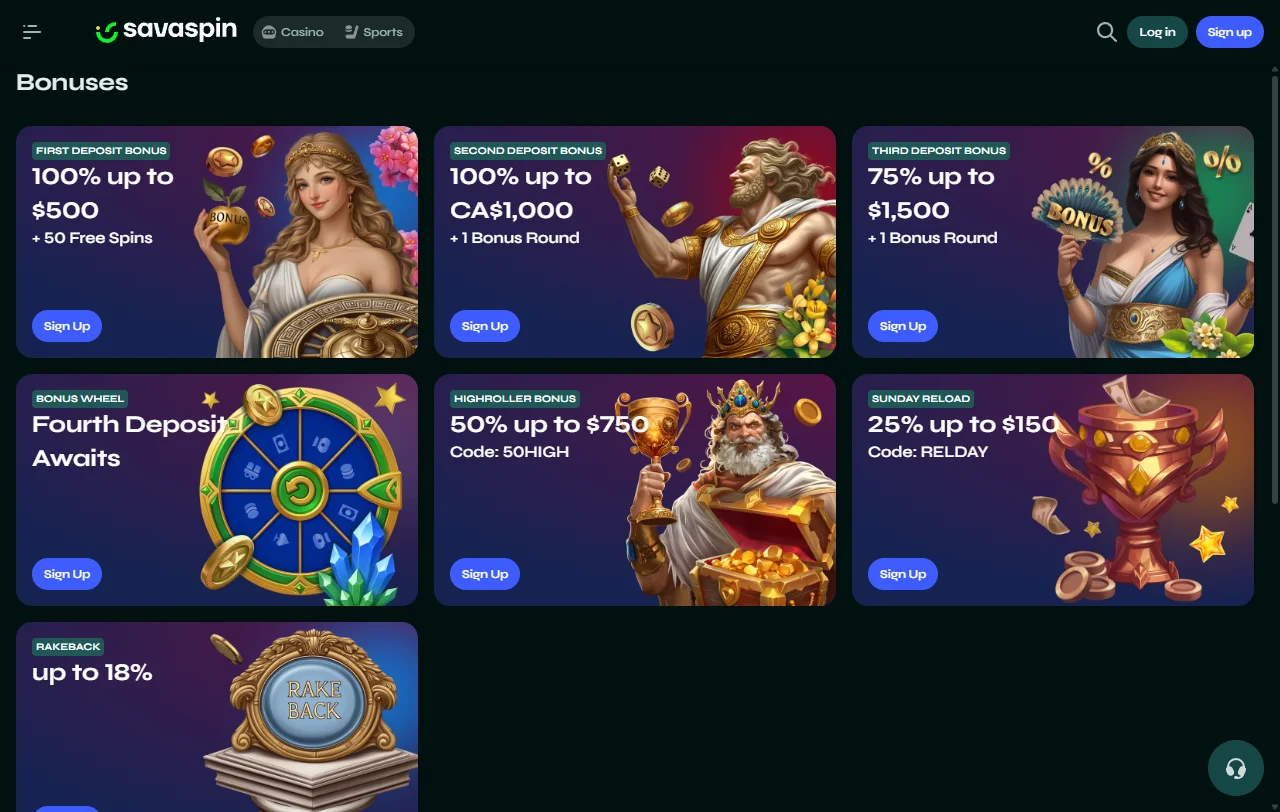 Savaspin Casino games and slots overview