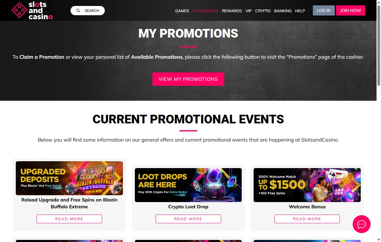 SlotsAndCasino games and slots library overview