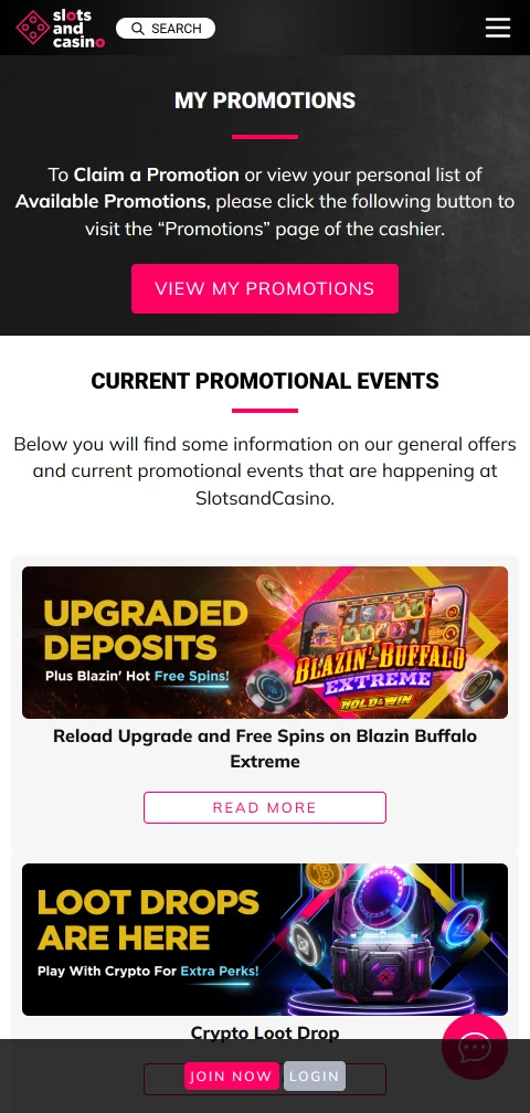SlotsAndCasino deposits withdrawals and payment methods