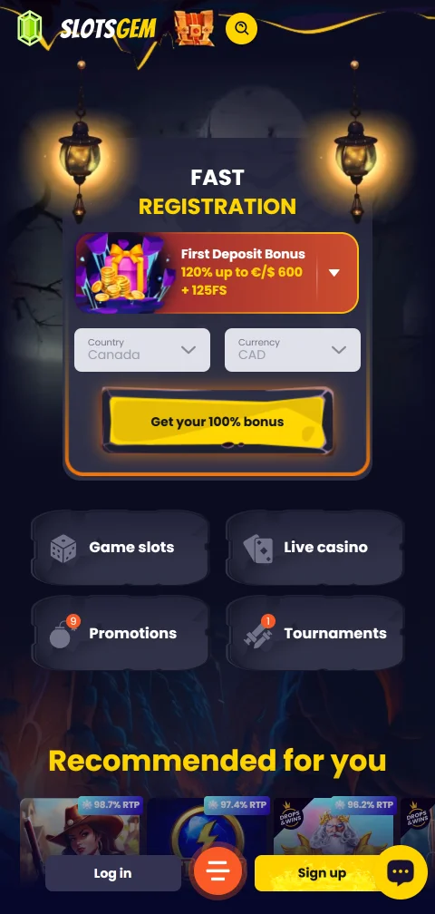 Slotsgem Casino mobile access and browser play for India