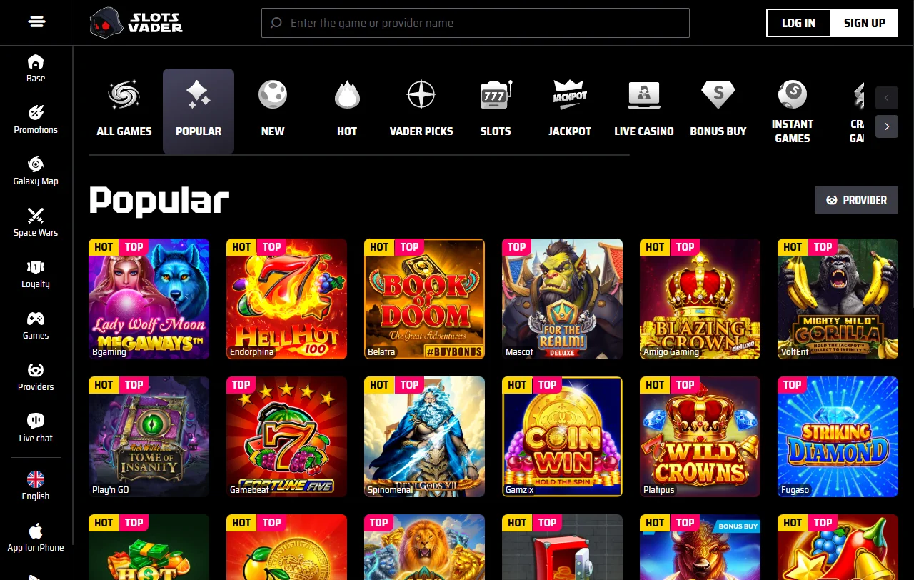 SlotsVader Casino bonus terms and welcome offer overview