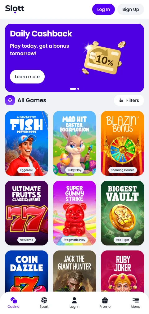 Slott Casino mobile access and browser play for phones