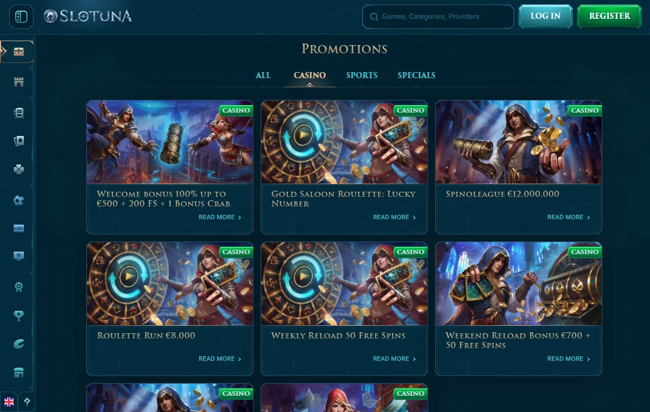 Slotuna Casino game variety and live entertainment overview for readers