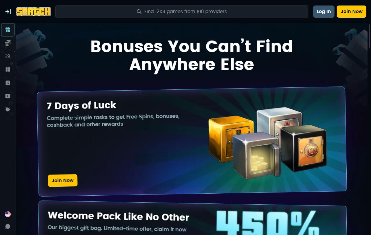 Snatch Casino bonus terms and promotional offer analysis